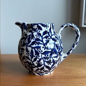 Vintage Price & Kensington Victoriana Blue & White Pitcher 4.5" England